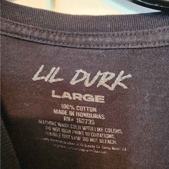 Lil Durk Shirt Mens Large Black Blue Rap Hip Hop Music Concert OTF Only Family - Picture 3 of 3